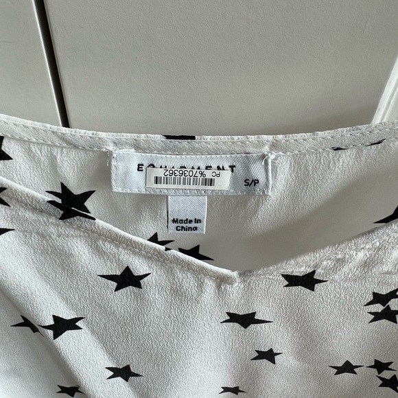 Equipment Layla Silk Cami, Size S, Bright White Star Print - Picture 11 of 12